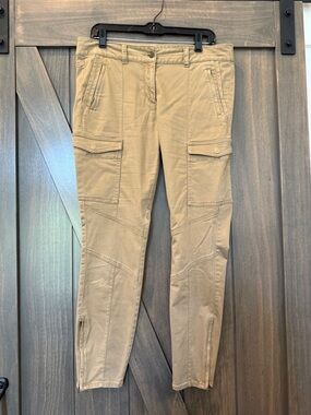 LOFT Tan Slim Cargo-Style Pants